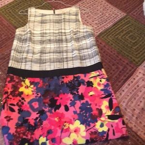 Ann Taylor Loft Sheath color blocked dress